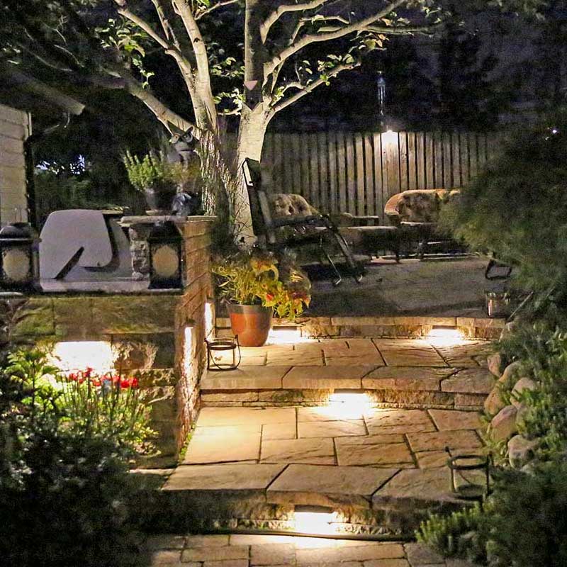 backyard patio with grill