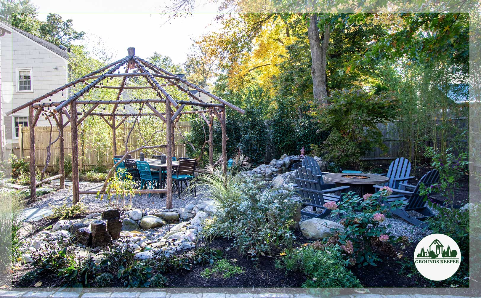 back yard entertaining area with gazebo 