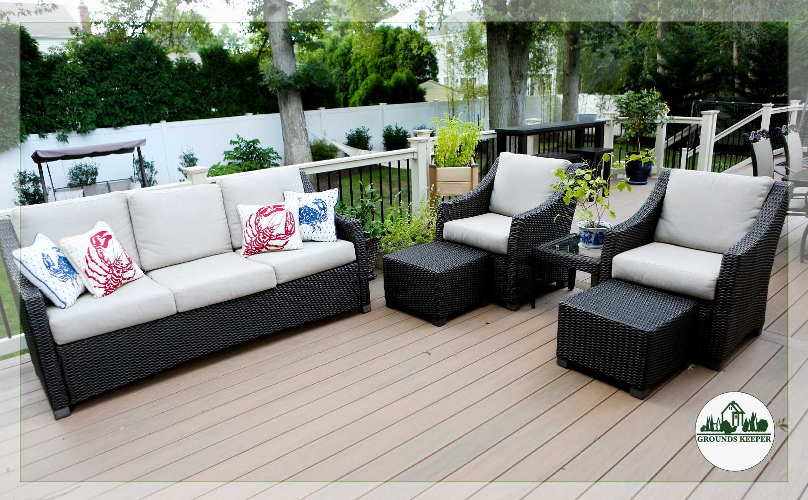 deck seating wicker sofas and chairs