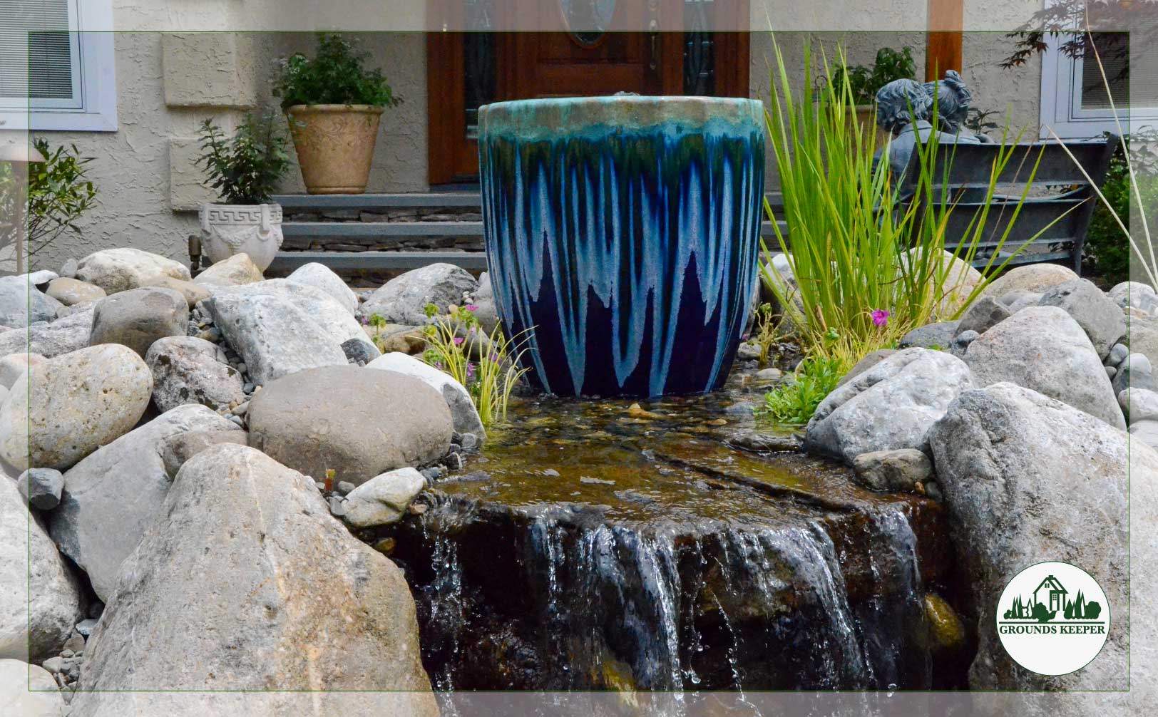 bubbler in a pond 