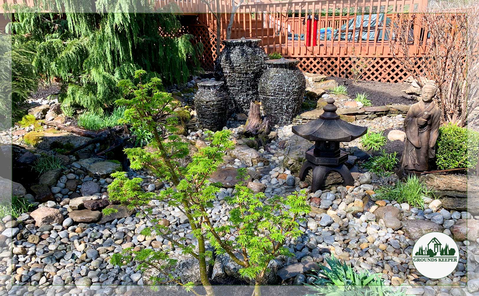 zen bubblers near deck