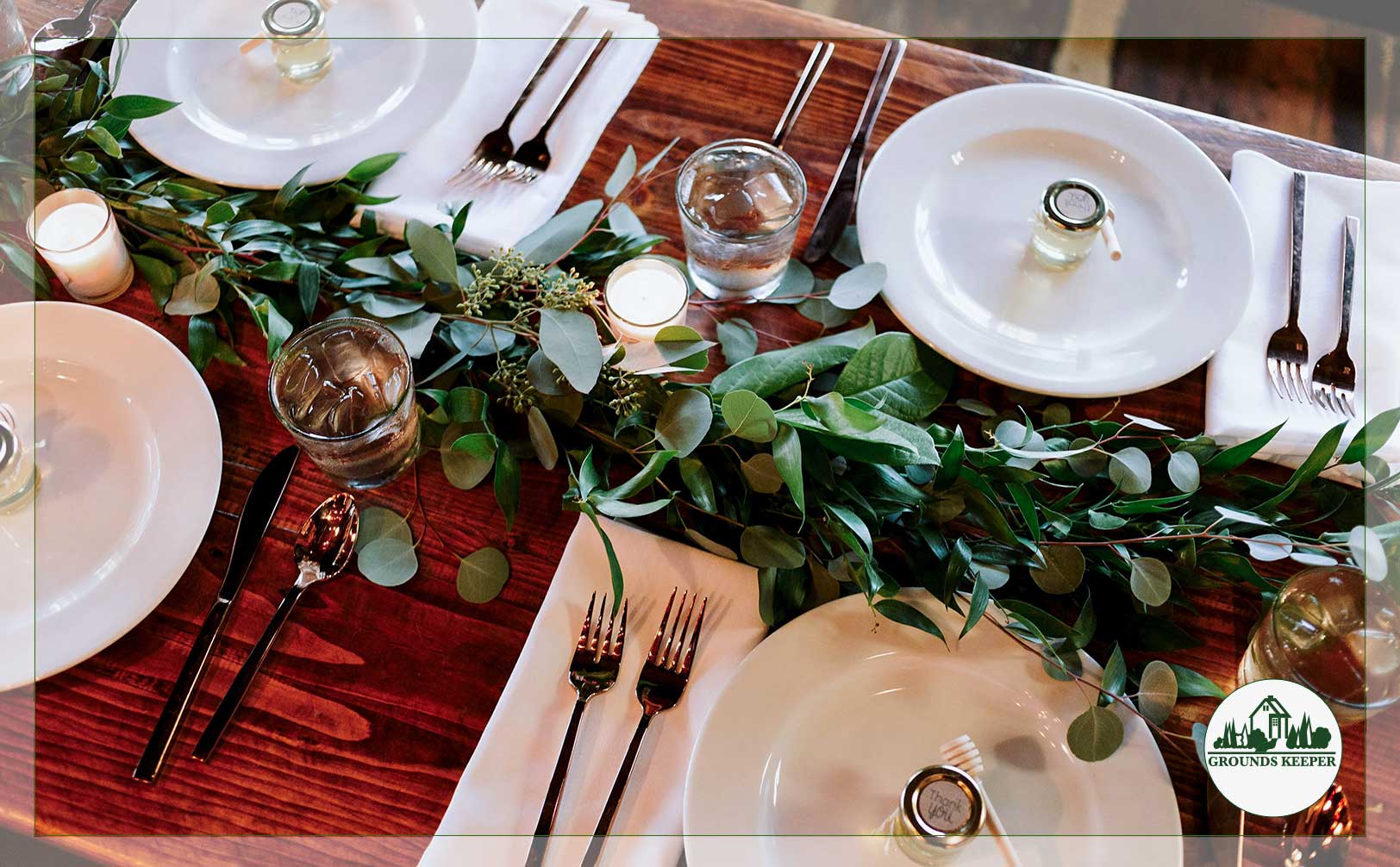 thanksgiving tablescape muted green color palette 