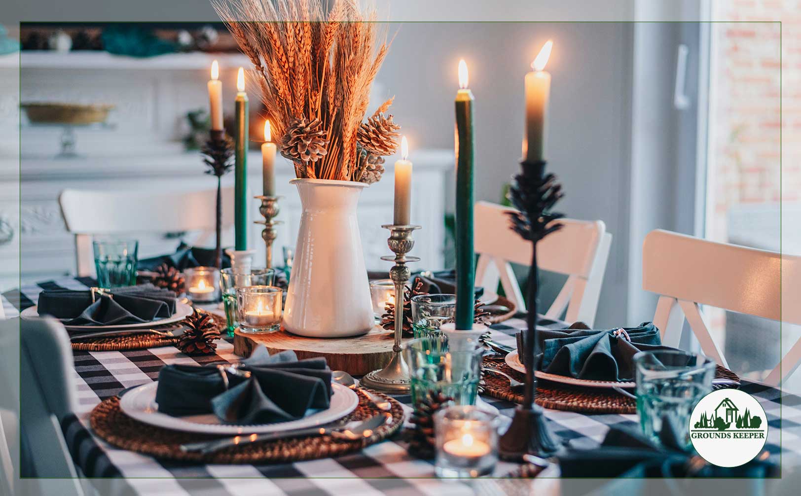 thanksgiving tablescape candlelight