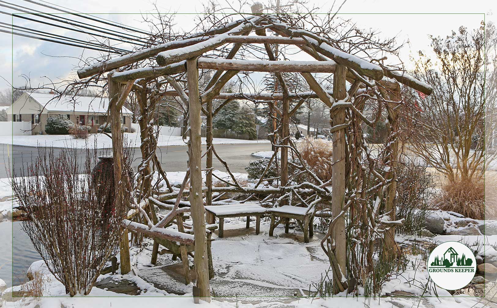 gazebo winter focal point 