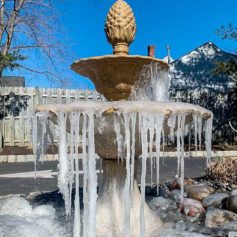 frozen winter fountain