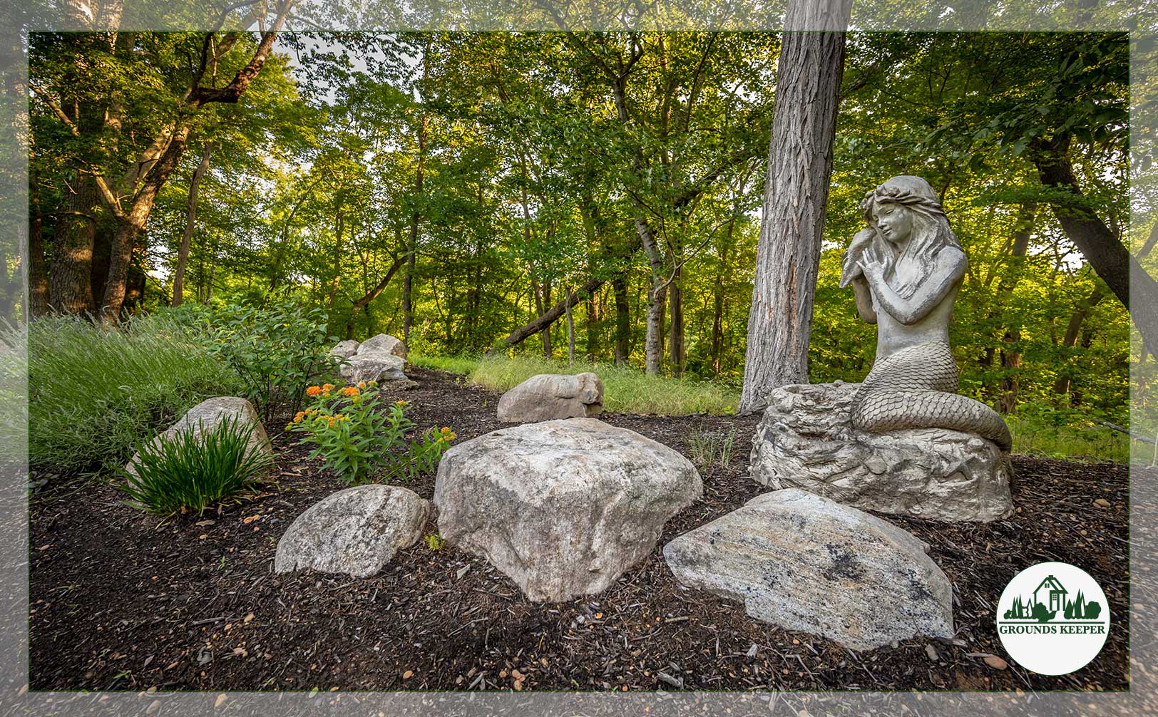 mermaid garden statue 
